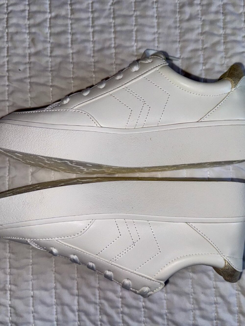 Dr. Scholl’s Madison Lace Sneakers White Gold Women’s Size 8M New in Box - Picture 2 of 8